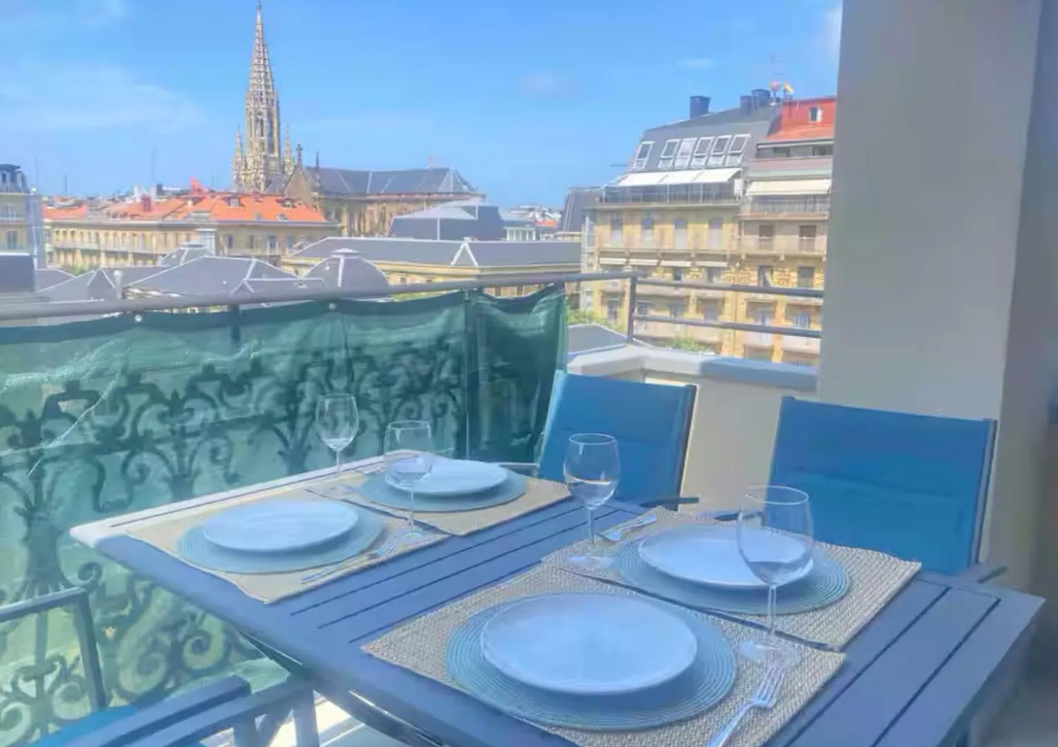アパート サン・セバスティアンMikain Terrace Cathedral View With Free Parking & Air Condアパートメント